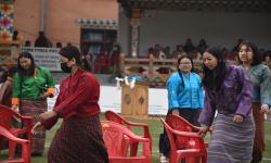 Games played among students and women, and prize award