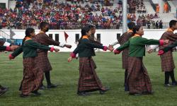 Parade by Dessup, Royal Bhutan Police and Schools